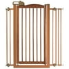 Richell USA 94194 Tall One-Touch Pet Gate - Brown