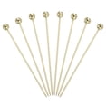 thumbnail image 1 of Uxcell 8 Pcs Palillos de Cóctel de Acero Inoxidable, Palillos de Martini de 4.25" Palillos de Fruta Varillas Metálicas Reutilizables para Bebidas Aceitunas Aperitivos Fruta Decorativa, Dorado (Perla), 1 of 7
