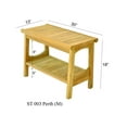 thumbnail image 4 of Grade-A Teak Wood Perth Shower Seat 24" Outdoor Patio Stool Bench, 4 of 4