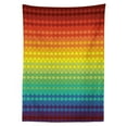 thumbnail image 3 of Ambesonne Fiesta Tablecloth Rectangular Table Cover, Colorful Rainbow Scale, 52"x70", Multicolor, 3 of 4