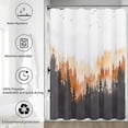 thumbnail image 6 of Yellow Shower Curtain Mountain Shower Curtain Set Misty Forest Nature Tree Burnt Orange Shower Curtains for Bathroom Water Repellent Bathtubs Hotel, 72 x 72 inch, Autumn Yellow, 6 of 6