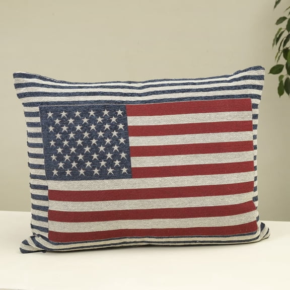 4th of July Pillow, American Flag Patriotic Decorations Throw Pillow ,Farmhouse Independence Day Cushion for Couch Sofa Summer Home Outdoor Decor