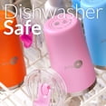 thumbnail image 5 of PopYum Vasos para niños aislados de acero inoxidable de 13 oz con tapa y pajita, paquete de 2, morado, rosa, apilables, para sorber, bebé, niño, niño pequeño, vaso, doble pared, vacío, a prueba de fug, 5 of 5