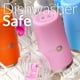 thumbnail image 5 of PopYum Vasos para niños aislados de acero inoxidable de 13 oz con tapa y pajita, paquete de 2, morado, rosa, apilables, para sorber, bebé, niño, niño pequeño, vaso, doble pared, vacío, a prueba de fug, 5 of 5