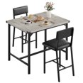 thumbnail image 1 of Modern Dining Table Set for 4, 5-Piece Table and Chairs with Storage Rack, Wood Tabletop & Heavy-Duty Metel Frame, Dining Room Set for Small Space, Apartment, 1 of 9
