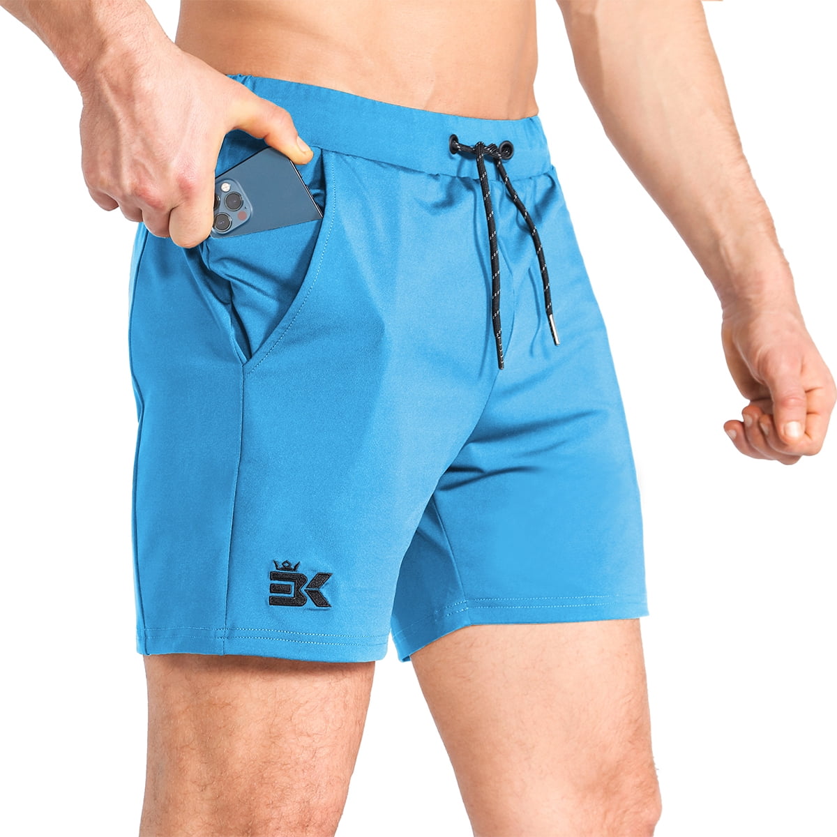 BROKIG Men's Lightweight Gym Shorts,Bodybuilding Quick Dry Running Athletic Workout Shorts for Men with Pockets 