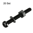 thumbnail image 2 of Uxcell M5x50mm Nylon Screw Nut Washer Assortment Kit Black 20 Set, 2 of 5