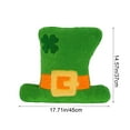 thumbnail image 3 of Hvmvliv St. Patrick's Day Hat Shape Decorative Pillow, 15.7x13 Inch Green Cushion for Sofa, Bedroom & Irish Festival Home Decor Green, 3 of 9