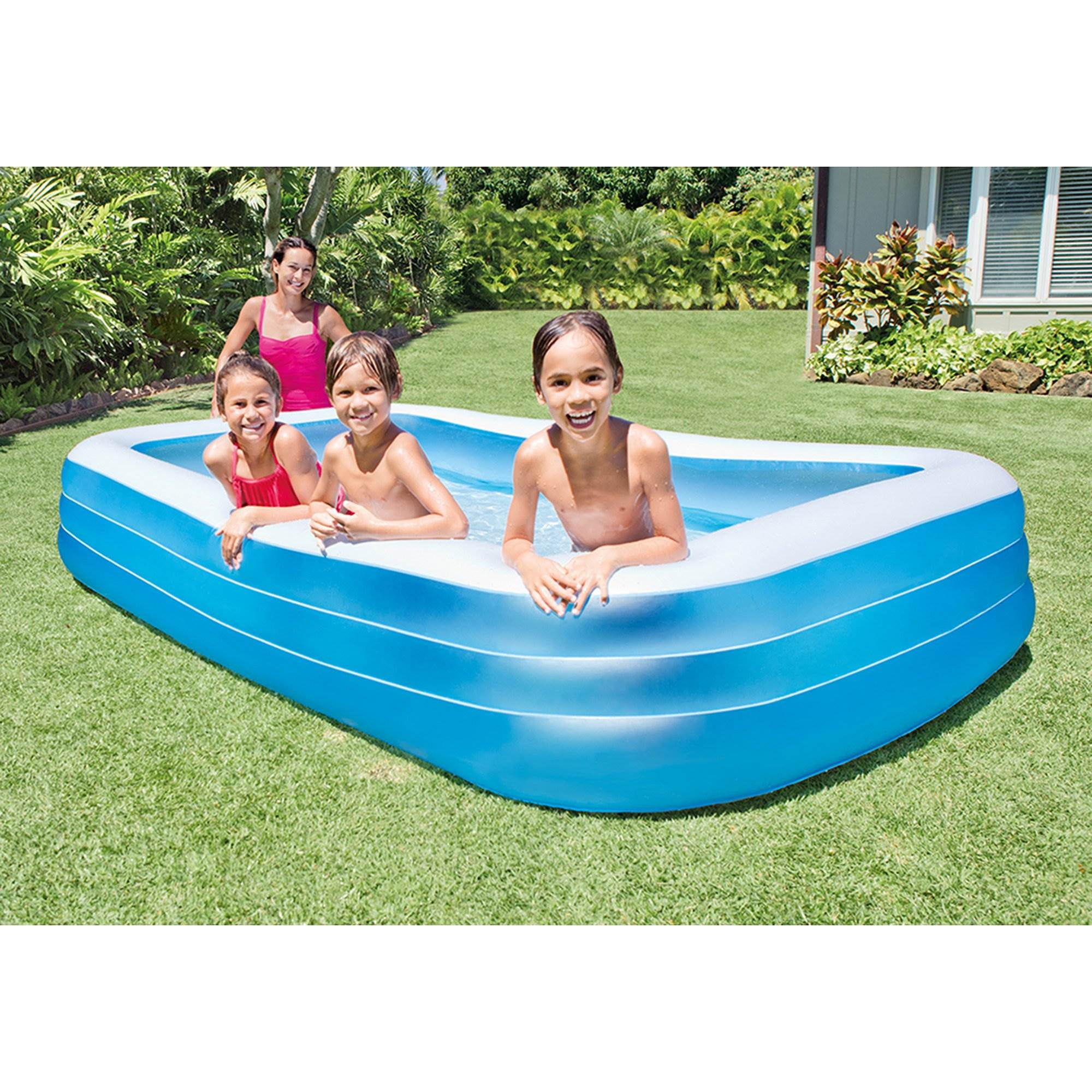 Intex Swim Center Family Inflatable Pool, 120" X 72" X 22", for Ages 6+