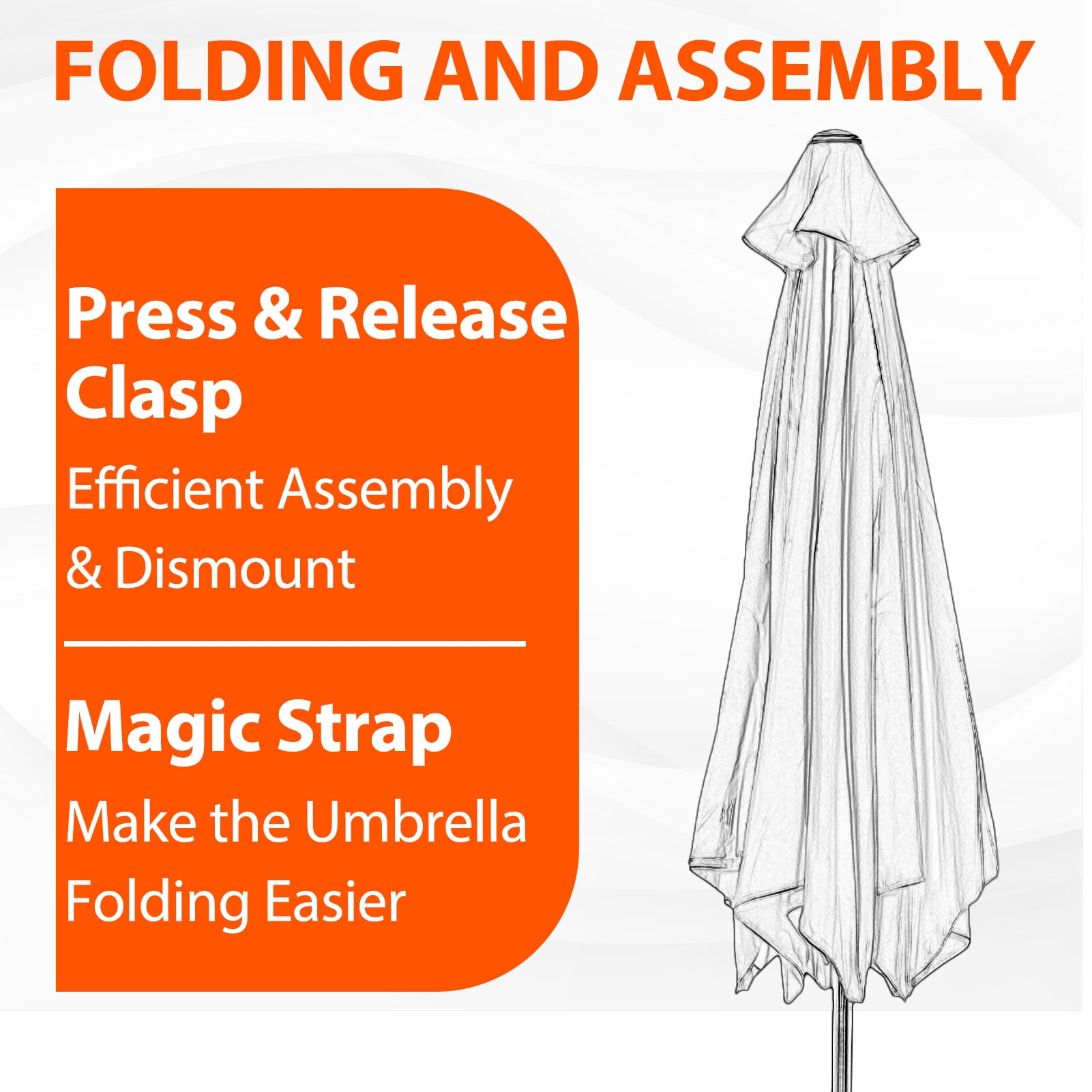 Autlaycil 6 pcs 9ft Outdoor Patio Umbrellas 5 Colors to Choose, with Tilt, Crank and Sturdy Ribs