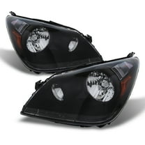 AKKON - For Honda Odyssey JDM Black OE Replacement Headlights Driver/Passenger Head Lamps Pair