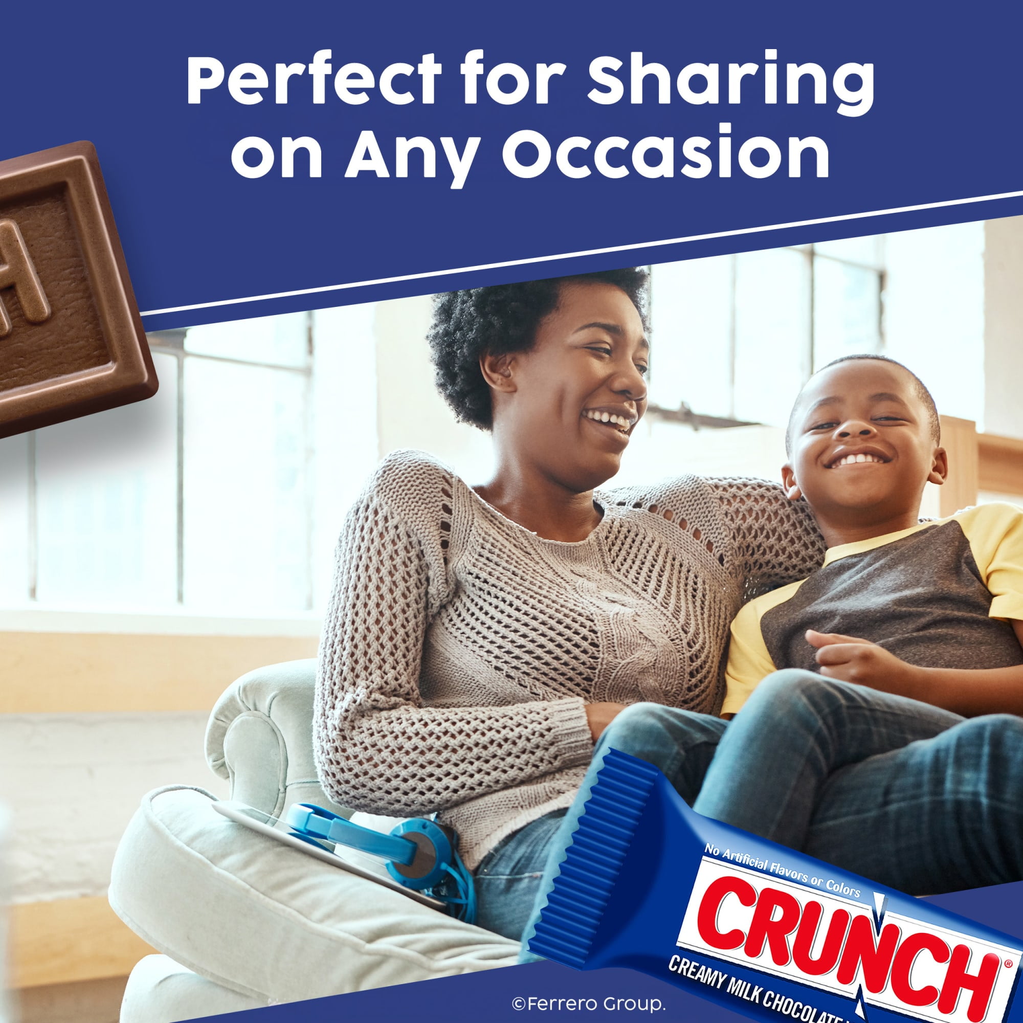 BUNCHA CRUNCH Bunches of Crunchy Milk Chocolate Clusters with Crisped Rice, 8oz / 226.7g Bag for The Ultimate Movie Night Snack