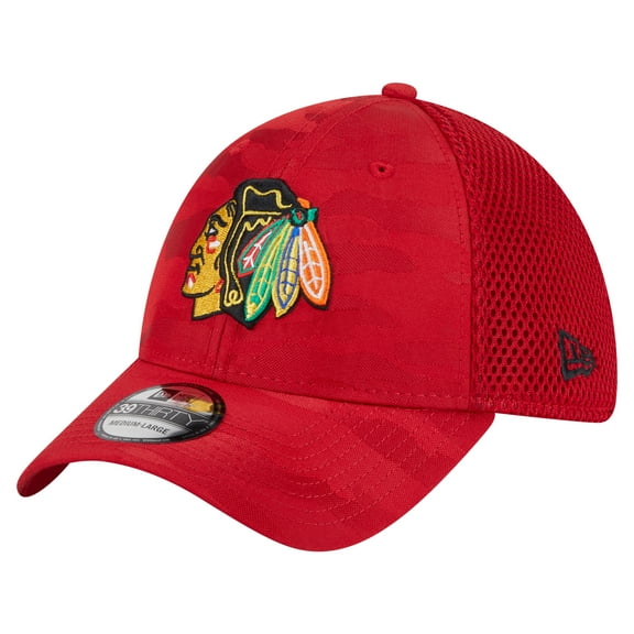 Men's New Era  Red Chicago Blackhawks Active Subtle Camo 39THIRTY Flex Hat
