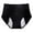 Black, variant on Krdevn Women Solid Mid Rise Period Bikini Underwear Extended Side 4 Layer Absorbent Leak Proof Cotton Breathable Reusable Menstrual Daily Panties Multi Pack Size:XL