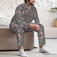 thumbnail image 7 of Zufioo Hedgehogs and Flowers1 Mens Pajamas Set, Mens Long-Sleeved Pajama and Pajama Pants,Pajamas Para Hombres,Men's Sleepwear-, 7 of 7