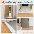 thumbnail image 4 of PVC Volakas White Texture Floor Transition Strip Flooring Cover PVC Self Adhesive Doorways Transit Laminate Land Flat Divider for Joining Gaps Tiles Carpet Threshold Edge Covering 118.1 × 1.97In, 4 of 8