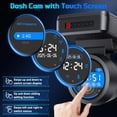thumbnail image 2 of Dash Cam Front 4K Dash Camera for Cars Built-in WiFi/APP Control Dashcams for Cars, 1.2" IPS Touch Screen Dash Cam with Free 32GB Card,170°Wide Angle, G-Sensor, Night Vision, 24H Parking Mode Dashcam, 2 of 17