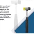 thumbnail image 5 of Jewelry Rubber Hammer With Stainless Steel Ring Mandrel Sizer Set Double Face Hammer Jewelers Making Tool(2pcs, Silver) Z, 5 of 5