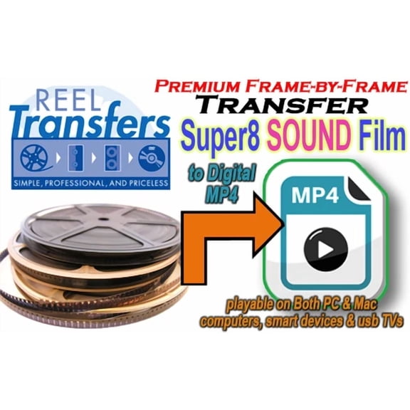 RHEA- We Transfer Super 8 Sound Film To Digital Mp4 Video (Frame-By-Frame & Sound!)