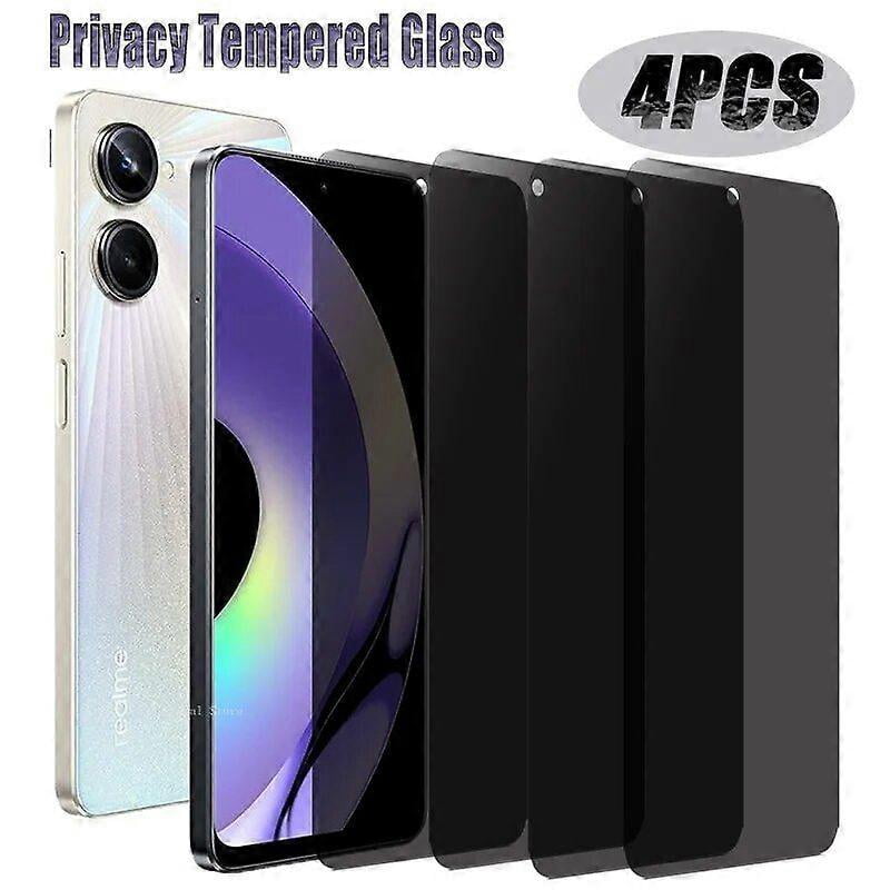 4Pcs Privacy Tempered Glass For Realme 5G Anti-spy Screen