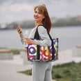 thumbnail image 5 of Travel Duffle Bag Math number Print colorful Travel Tote Bags Carry on Luggage Waterproof Weekender Bags with Top Handle Adjustable Shoulde Strap for Travel Gym, 5 of 5