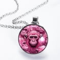 thumbnail image 2 of Gorilla Women's Round Glass Pendant Necklace, 2 of 5