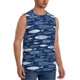 thumbnail image 2 of Bingfone Ornamental Fish Pattern Men's Tank Tops Workout Sleeveless Tee Shirts Running Beach Tanks for Men-Large, 2 of 7