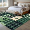 thumbnail image 4 of Non-Slip Rug Pad Rugs St Patrick's Day Lucky Clovers Leaf Rectangle Area Rugs 8x10Ft Soft Carpet Pads for Living Room Kids Room, Farmhouse Buffalo Plaid, 4 of 9