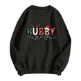 thumbnail image 3 of MHFRRA Sudadera Holgada de Manga Larga con Cuello Redondo y Estampado Informal para Hombre y Mujer Negro, 3 of 3