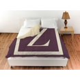 thumbnail image 2 of IDG Classic Block Monogram Duvet Cover, Eggplant, 2 of 2