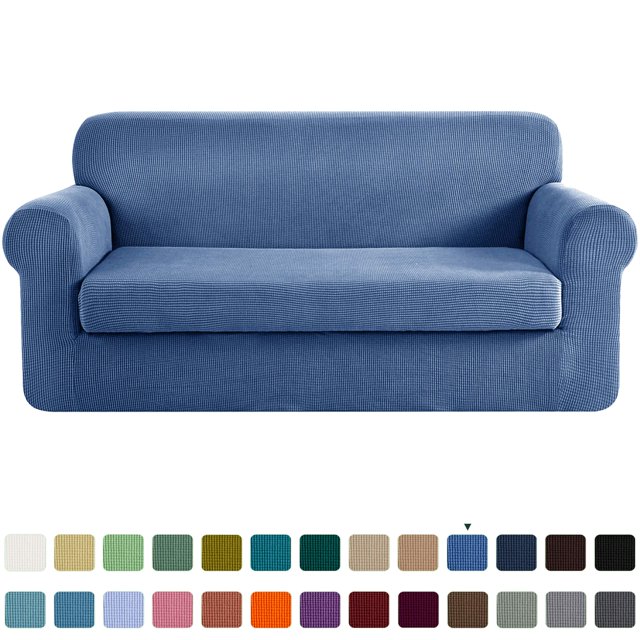 CHUN YI Housse de Canapé Extensible 2 Pcs à Carreaux avec Coussin
