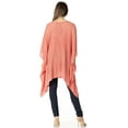thumbnail image 2 of Sakkas Regina Women's Lightweight Stonewashed Poncho Top Blouse Caftan Cover up - A-Salmon - One Size, 2 of 5