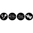 thumbnail image 2 of Darling Souvenir Candy&nbsp;Chocolate Labels Twins Sisters Custom Stickers 190 Pcs-Black, 2 of 2