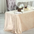 thumbnail image 5 of BalsaCircle Christmas Holidays 90" x 132" Champagne Rectangular Premium Velvet Tablecloth Linen, 5 of 7