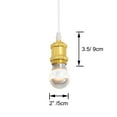 thumbnail image 4 of Kiven Anti Glare Pendant Light Plug in, Industrial Hanging Light Fixture with 15FT Twisted Cord, E26 Socket Pendant Light for Bedroom Hallway Kitchen,Shining Gold(1 Pack), 4 of 7