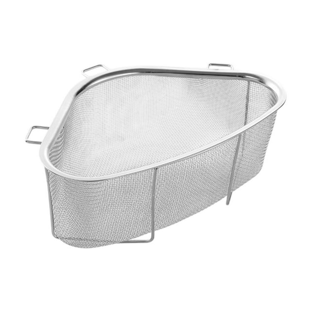Colador triangular, soporte para cepillo de cocina, escurridor de fregadero de acero inoxidable, estante para platos para verduras
