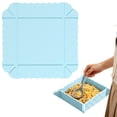 thumbnail image 2 of Kitecy Magnetic Foldable Silicone Mat And Serving Tray Silicone Folding Bowl 2 in 1 Portable Camping Folding Cutting Board Heat Tray for Home Kitchen Picnic, Blue, 2 of 5