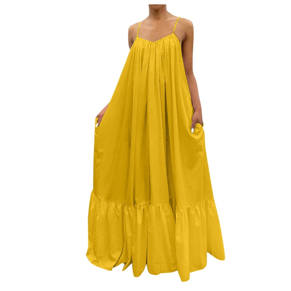swing dress yellow
