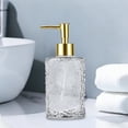 thumbnail image 3 of Textured Pump Liquid Dispenser Bottles, Glass Refillable Lotion Soap Bottles with Leak-Proof Pump, Airtight Seal Durable for Hotel Home Bathroom Shampoo Body Wash,, 3 of 5
