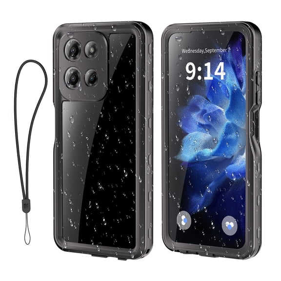 Dteck for Motorola Moto G Play 2026 Case Waterproof, Underwater with Built-in Screen Protector, Full Body Shockproof Dustproof Protective Rugged Cover for Moto G Play 2026,Black