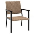 thumbnail image 1 of C-Hopetree Outdoor Lounge Chair for Outside Patio Porch, Metal Frame, Natural All Weather Wicker, 1 of 7