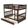 thumbnail image 4 of Sesslife 2 Drawers Bunk Bed Full Over Full, Sturdy Wood Bed Frame with Ladder and Guardrail, Convertible to 2 Full Size Platform Bed, No Box Spring Needed, Easy Assembly, Espresso, 4 of 10