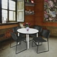 thumbnail image 2 of Regency Kahlo 42 in. Round Breakroom Table- White Top, Chrome Base & 4 Zeng Stack Chairs- Black, 2 of 8