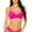 Pink Glo, variant on Women's Floral Lace Underwire Push Up Bra, Black 1-Pack