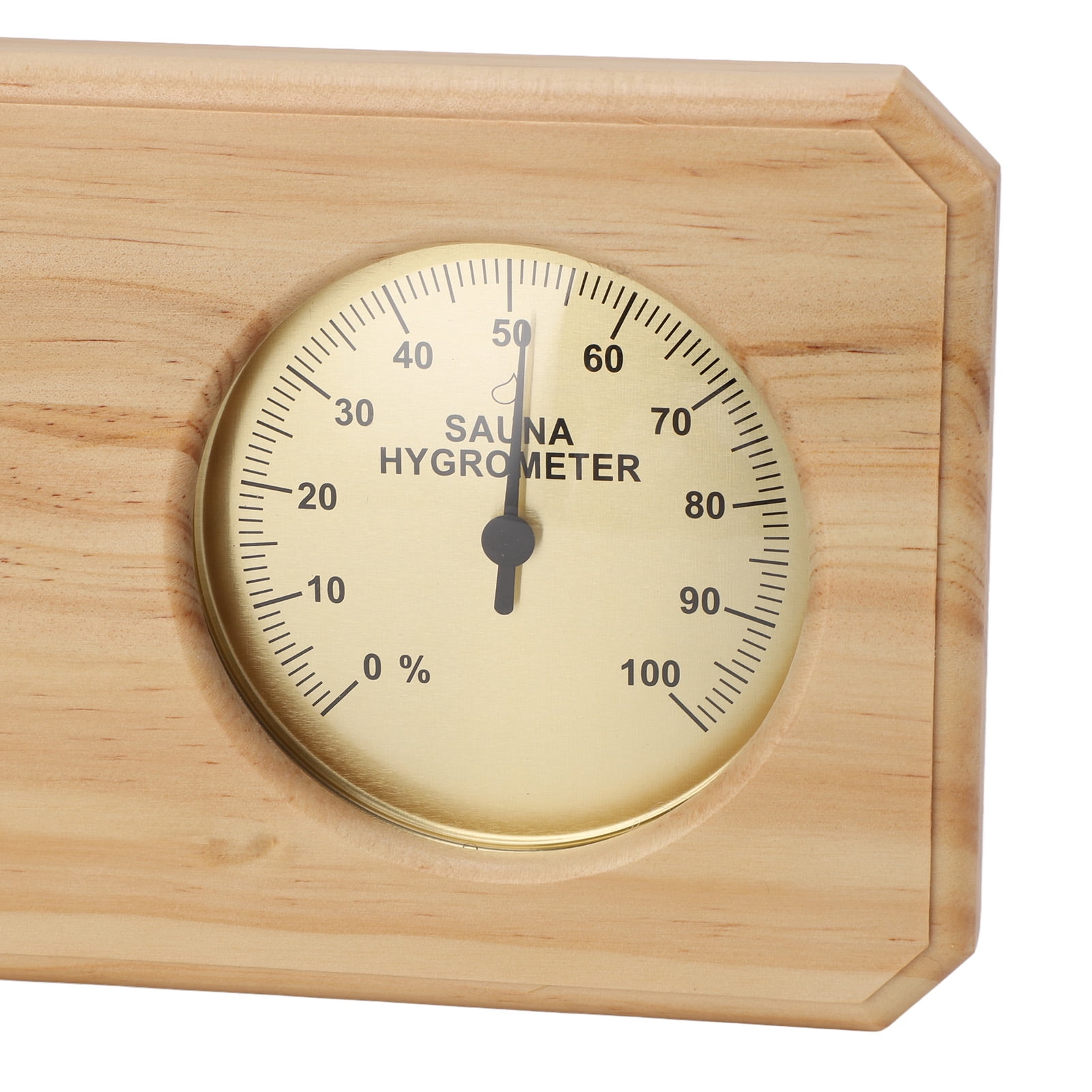 Nieyigj 2 in 1 Wooden Sauna Thermometer and Hygrometer Gold Frame Indoor Humidity Temperature Gauge Measurement for Hotel Home Spa Room Accessories (10.63 inches / 27 cm) [cite: 2, 9]