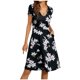 thumbnail image 1 of Moda mujer Casual Sexy cuello en V estampado verano manga corta Botton Mini vestido Fridja  bnh5102, 1 of 5