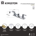 thumbnail image 4 of Kingston FB2121NDL NuvoFusion Two-Handle 2-Hole 8" Centerset Kitchen Faucet in Polished Chrome, 4 of 4