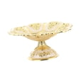 thumbnail image 1 of Cuenco de pedestal decorativo con relieve dorado, frutero, plato para servir aperitivos, bandeja de frutas para mesa de café, cafetería, bar, karaoke,, 1 of 8