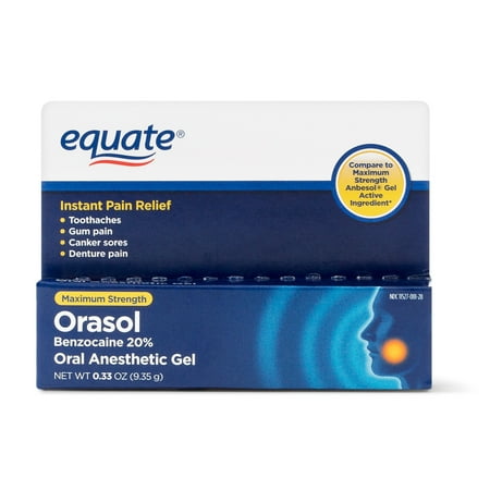 Equate Orasol Oral Anesthetic Gel, 0.33 Oz (Best Oral Pain Reliever)
