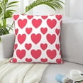 thumbnail image 6 of ZICANCN Valentin Pink Heart Pattern Decorative Throw Pillow Covers, Bed Couch Sofa Decorative Knit Pillow Covers for Living Room Farmhouse, 20"x20", 6 of 8